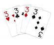 poker playing cards four of a kind