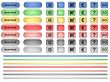 set of online shop buttons