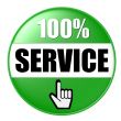 isolated 100 percent Service Button