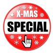 isolated christmas special button
