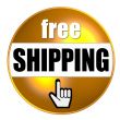 isolated free shipping button