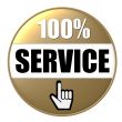 isolated 100 percent Service Button