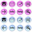 set of online shop buttons