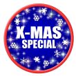 isolated christmas special button