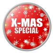 isolated christmas special button