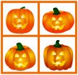 Halloween Pumpkins isolated on white background