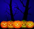 Background with Halloween Pumpkin