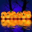 Background with Halloween Pumpkin