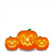 Halloween Pumpkins isolated on white background