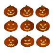 Halloween Pumpkins isolated on white background