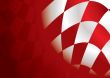 checkered corner red
