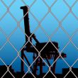 crane wire fence