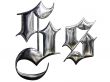 Metallic patterned letter of german gothic alphabet font. Letter S