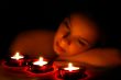 Lady and candles