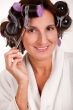 Woman in rollers