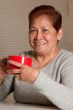 Senior have coffee