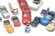 toy car on white closeup