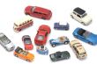toy car on white macro