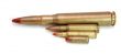 Four red-tipped tracer cartridges