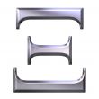 3D Silver Greek Letter Xi