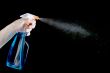 spray bottle on black closeup