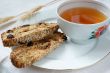 Cup of tea with biscotti cookies