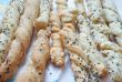 Breadsticks on the tablecloth