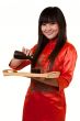 Serving saki