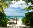 Romantic cafe on the beach