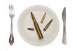 Ammo on the plate  isolated