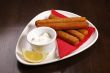 roasted cheese sticks on white plate