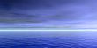 Blue cludy sky and ocean water with waves - panorama