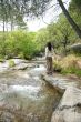 woman looking at the river