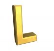 gold letter L - 3d made