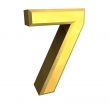 3d made - number 7 in gold