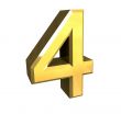 3d made- number 4 in gold
