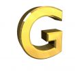 gold letter G - 3d made