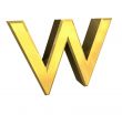 gold letter W - 3d made