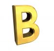 gold letter B - 3d made