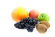 apples, grapefruit, kiwi-fruits and grapes
