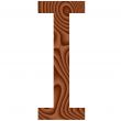 Wooden Letter I