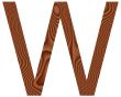 Wooden Letter W