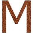 Wooden Letter M