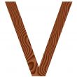 Wooden Letter V