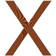 Wooden Letter X