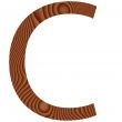 Wooden Letter C