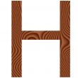 Wooden Letter H