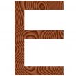 Wooden Letter E
