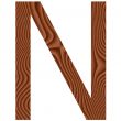 Wooden Letter N