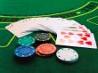 cards and chips in casino